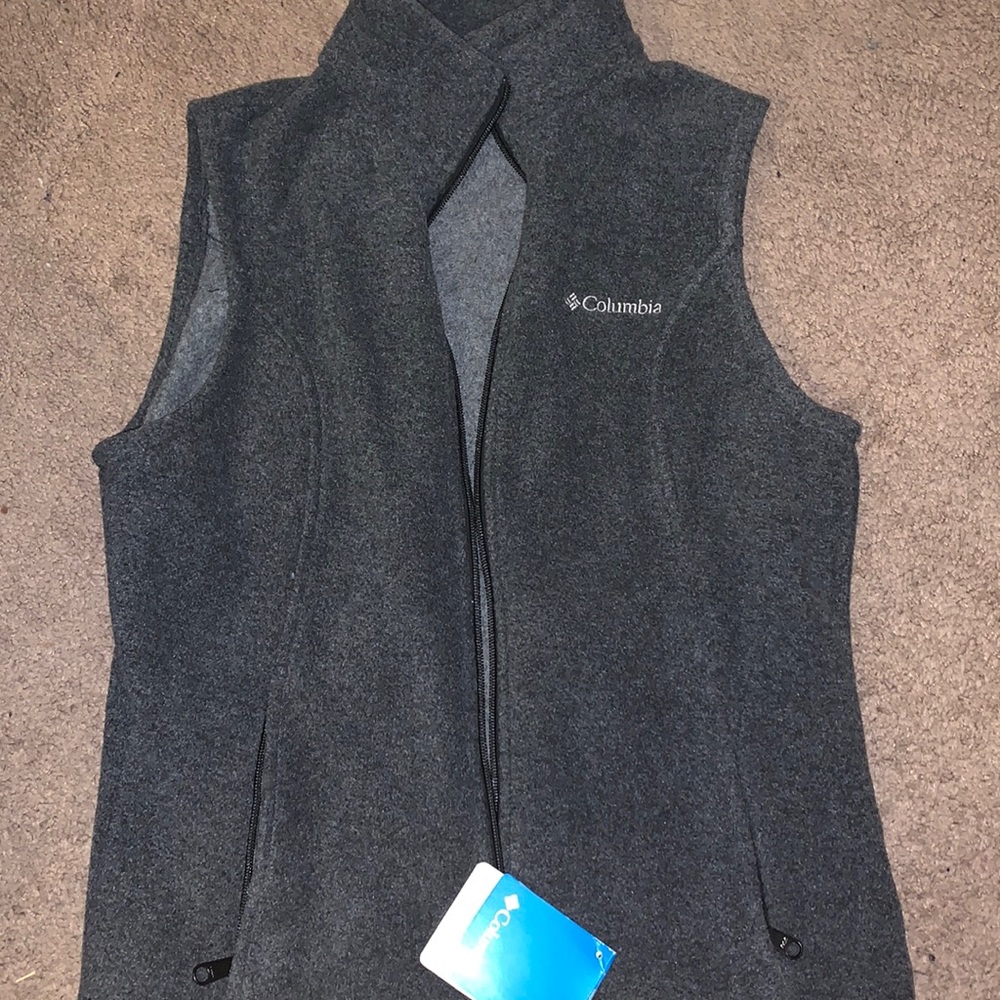 NWT Columbia Grey Fleece Vest